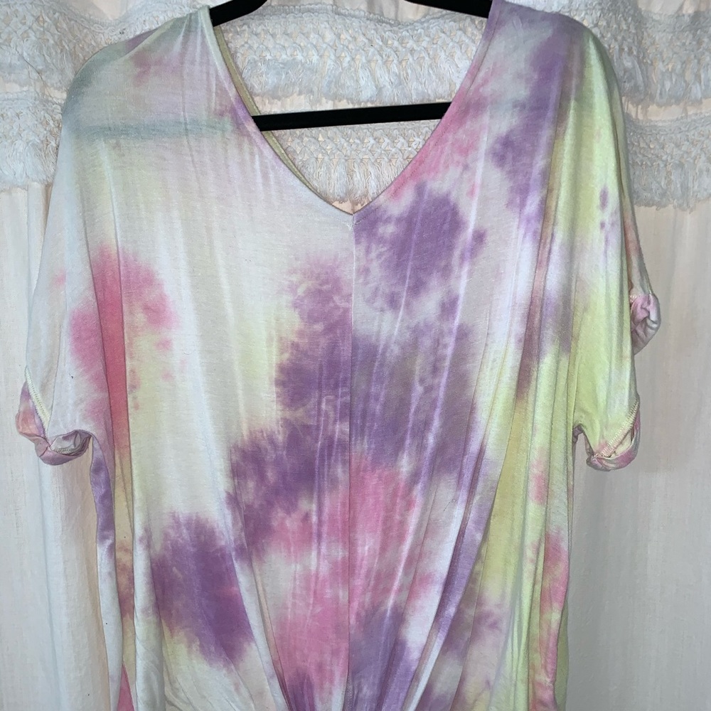 💜💙Tie-dye short sleeve shirt
